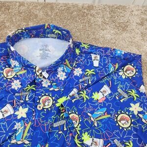 Buc ee s Mens XL Button Up Shirt Hawaiian Tropical Summer Vacation Fun